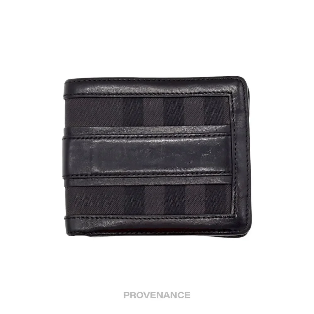 🔴 Burberry Bifold Wallet - London Check Black Charcoal